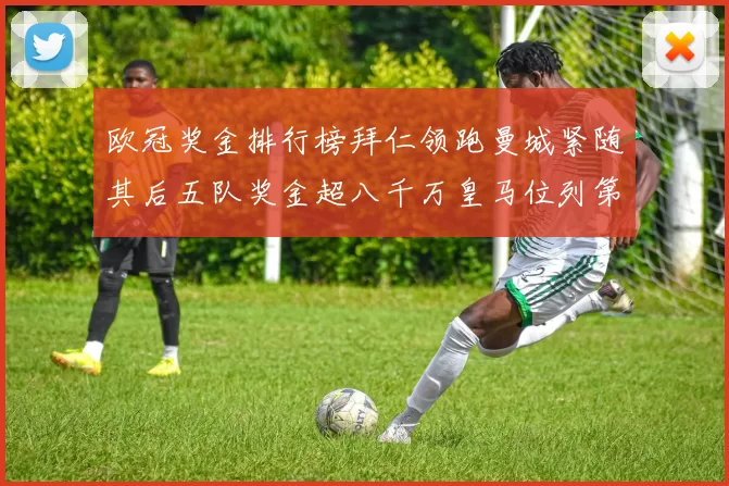 欧冠奖金排行榜拜仁领跑曼城紧随其后五队奖金超八千万皇马位列第六
